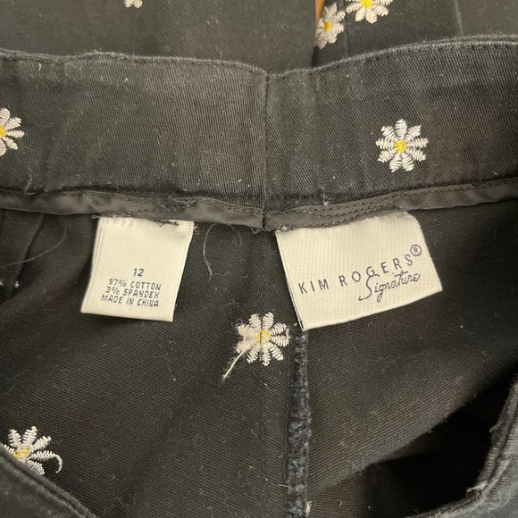Kim Rogers Cropped Pants black Women Sz 12 slightly used - Picture 8 of 9